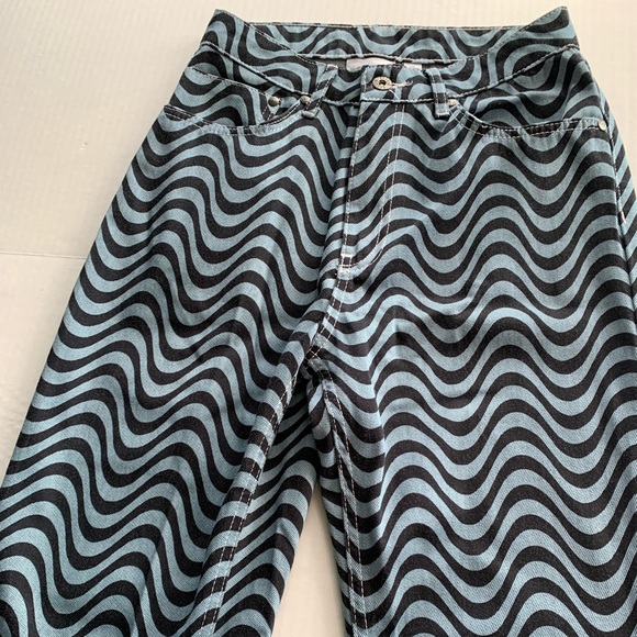 NWT Psychedelic Black & Blue Ragged Jeans Urban Outfitters Size 26 - Picture 6 of 15
